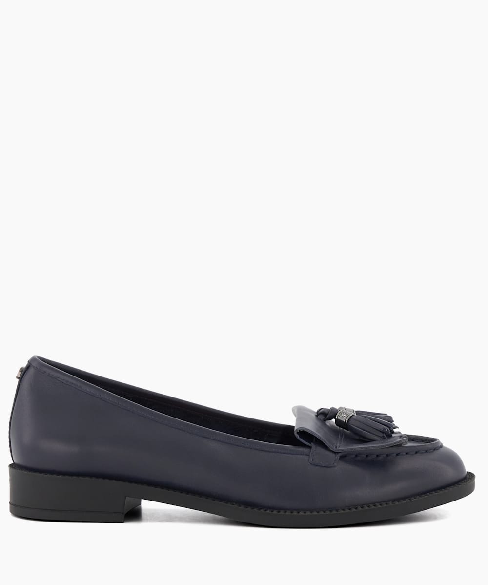 Dune blue loafers hotsell
