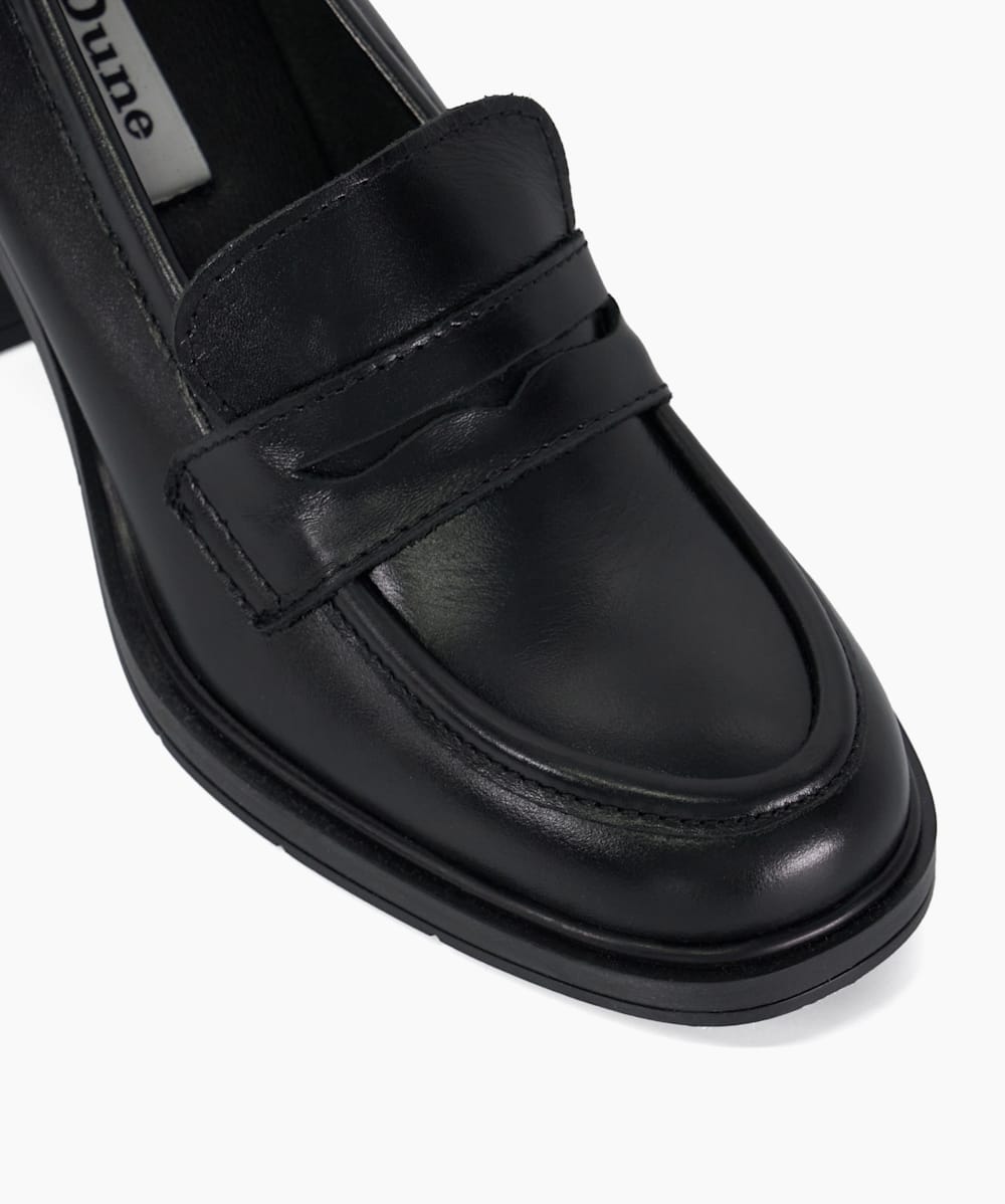 Womens penny loafers with heels hotsell