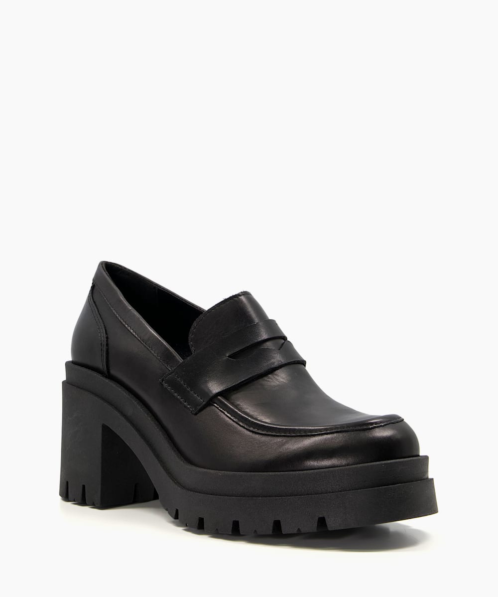 Chunky heel loafers online