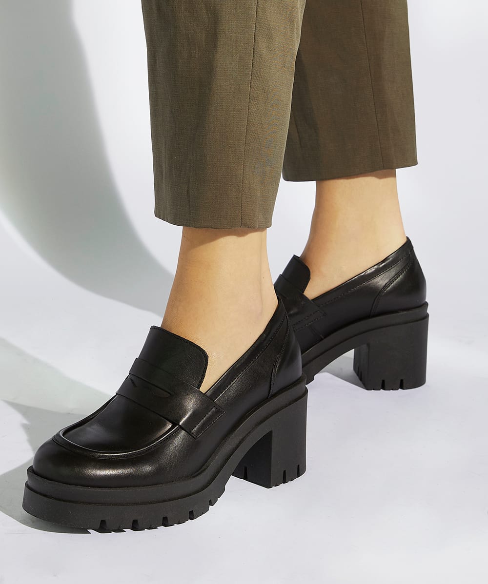 Ladies platform best sale loafers uk