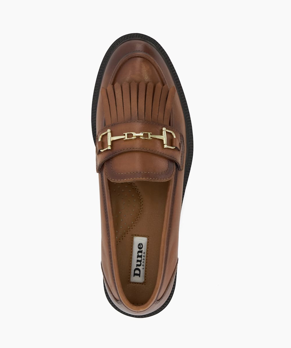 Dune fur shop loafers