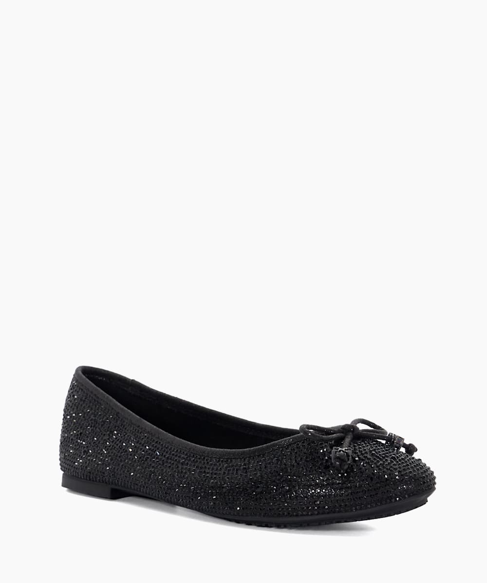 Black glitter ballet pumps shop