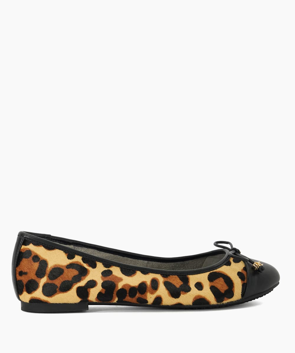 Hallo Leopard Charm Detail Ballet Shoes Dune London