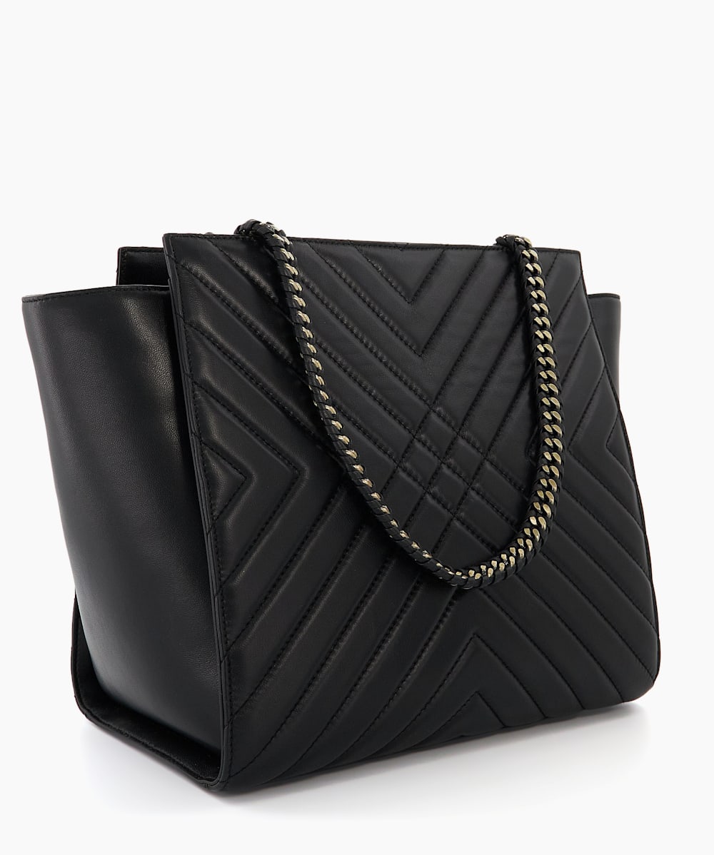 Leather quilted handbags 2025 with chain strap