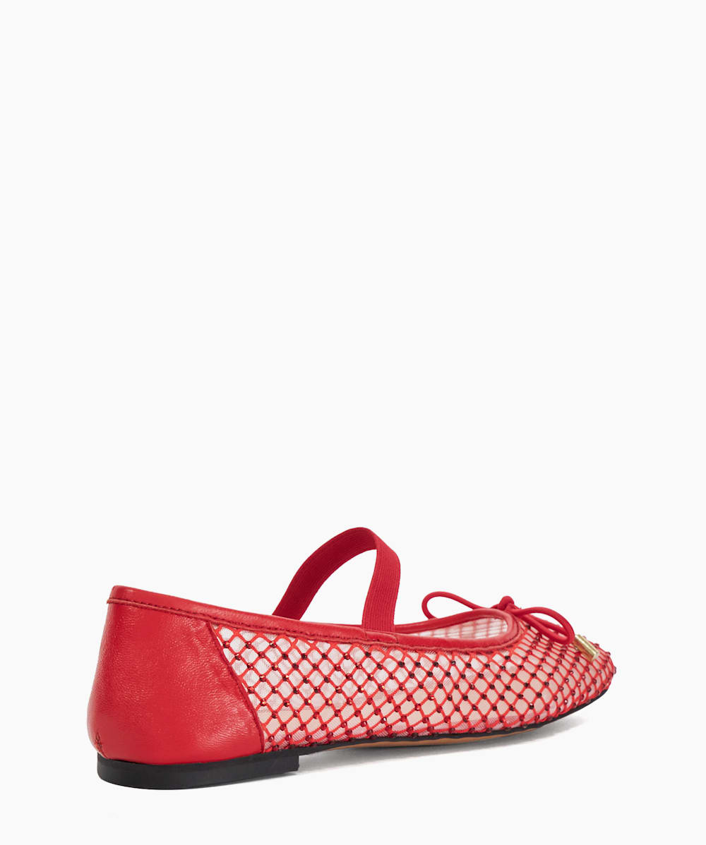Happening Red Embellished Ballet Pumps Dune London
