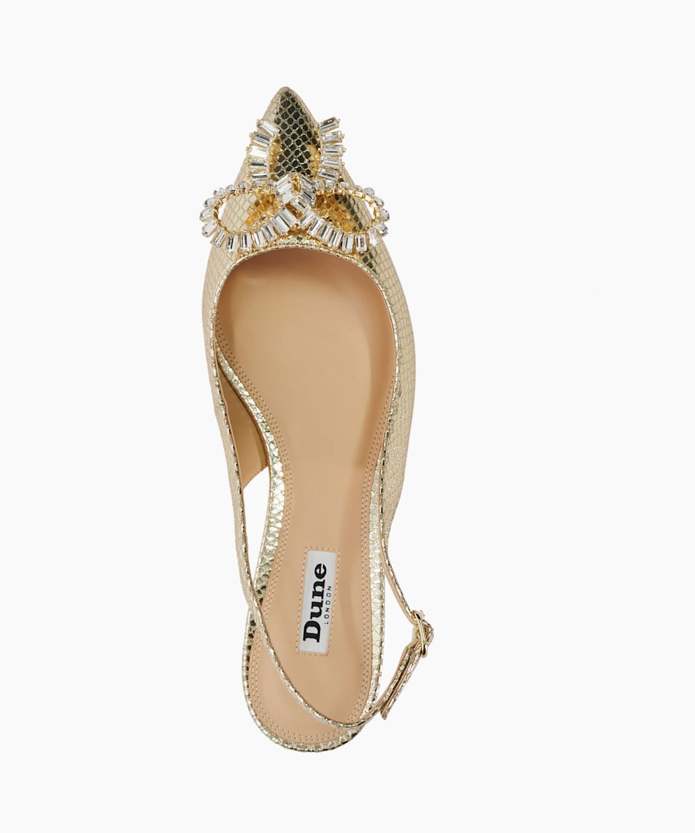 Dune gold flat shoes outlet