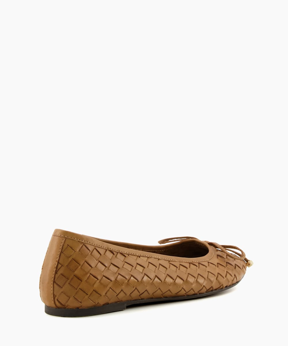 Hartlyns Tan Woven Ballet Pumps Dune London