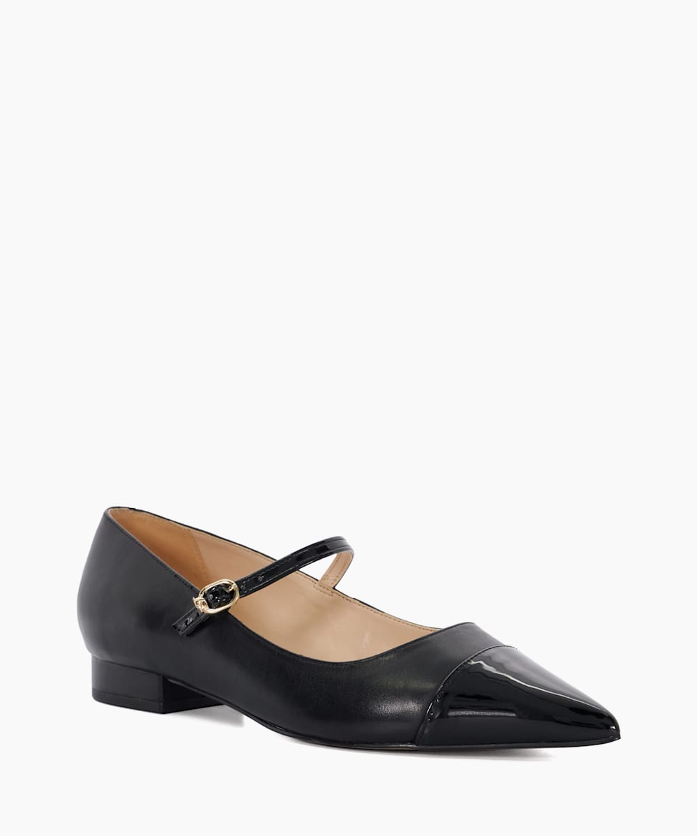 Pointed mary jane flats top