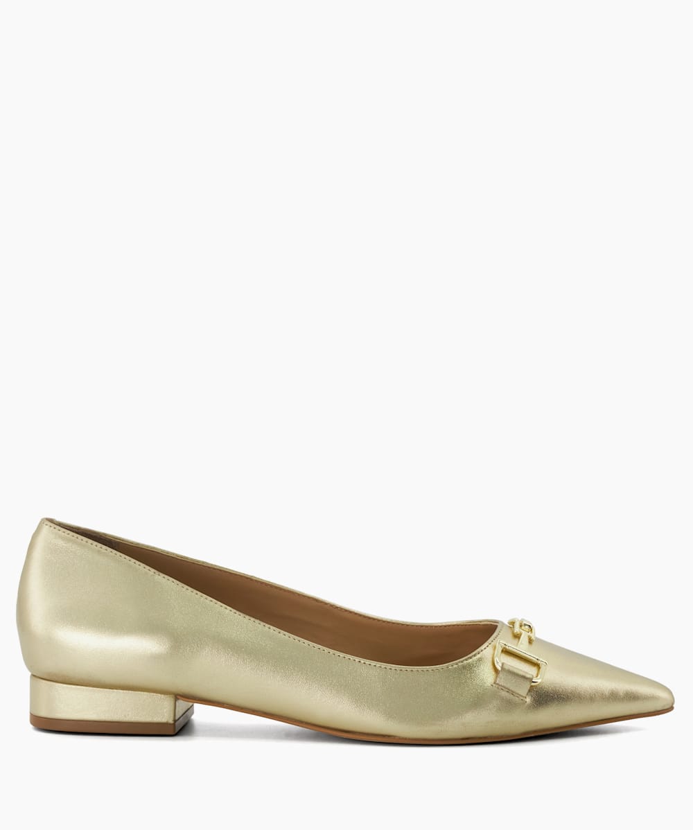 Dune gold hotsell flat shoes