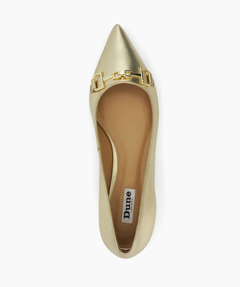 Dune gold hotsell flat shoes