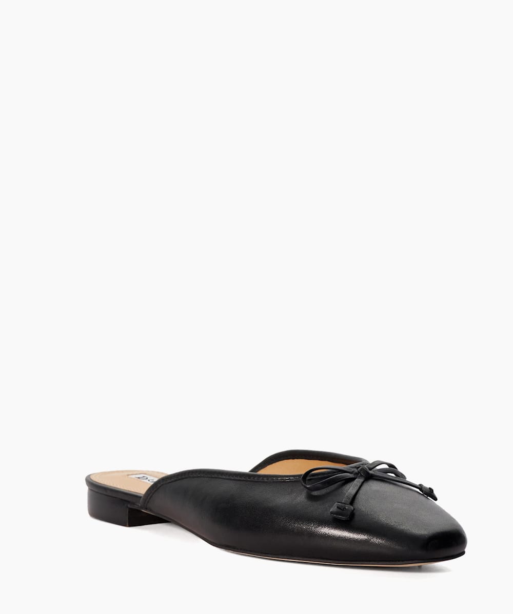 Womens black flat mules 2025