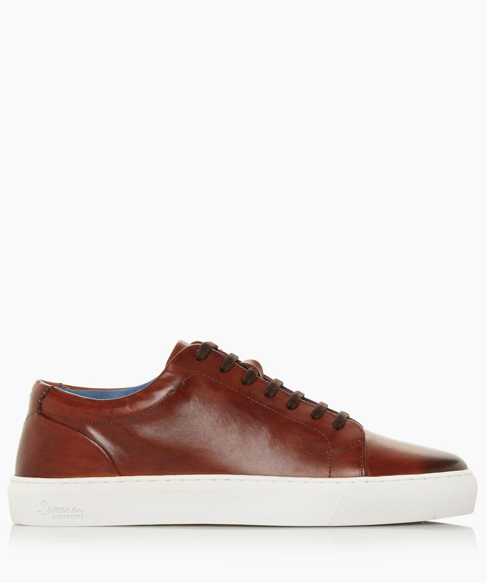 Mens leather upper trainers outlet