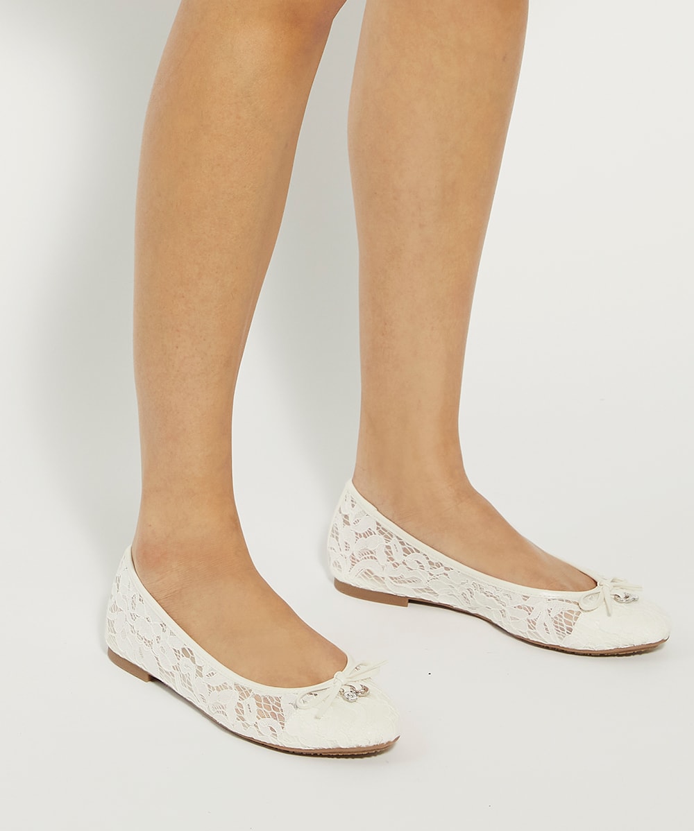 Lace ballet flats shop