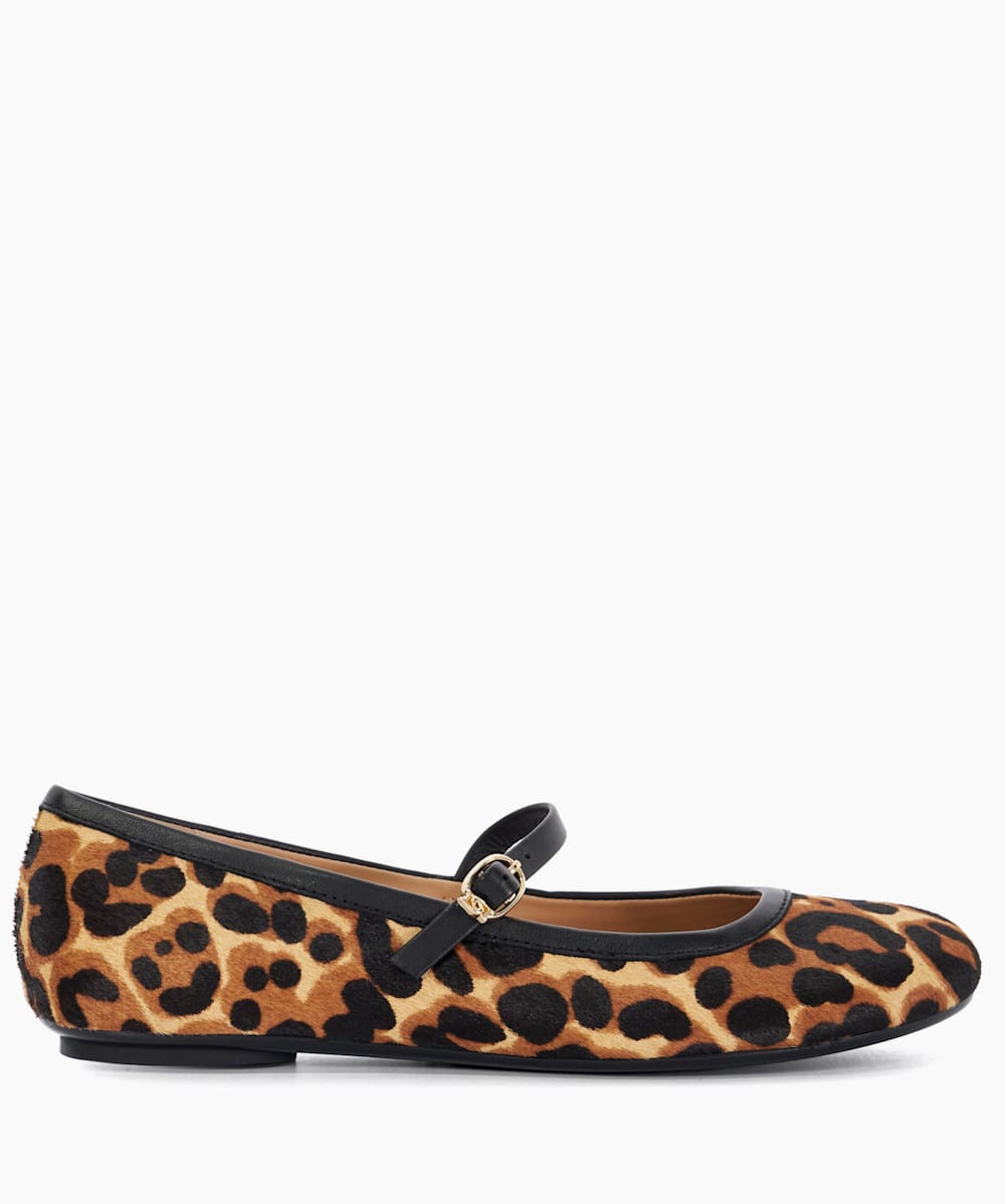 Dune leopard print ballet pumps clearance