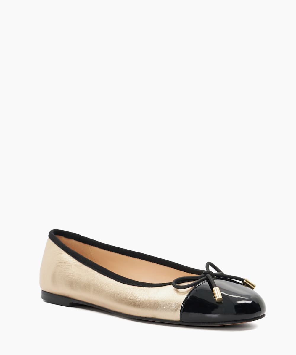 Dune gold flat shoes cheap