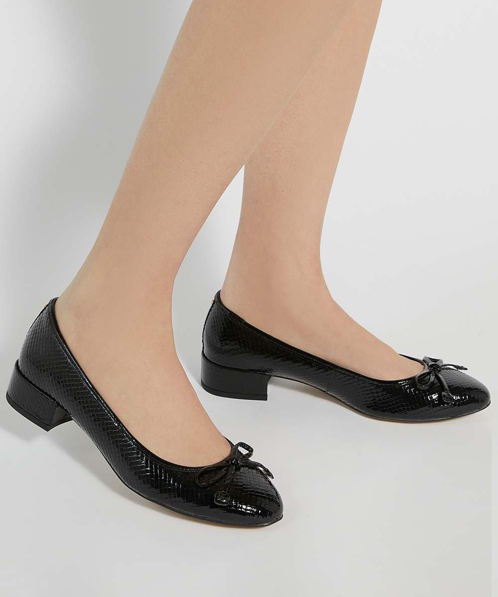 Black flats with heel cheap