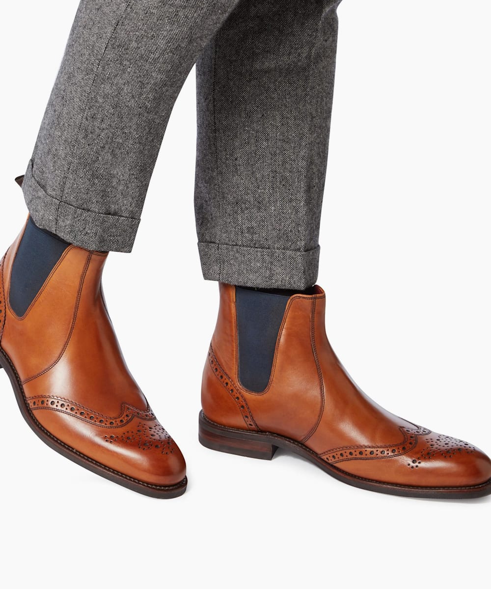 Loake hoskins brogue chelsea boots discount
