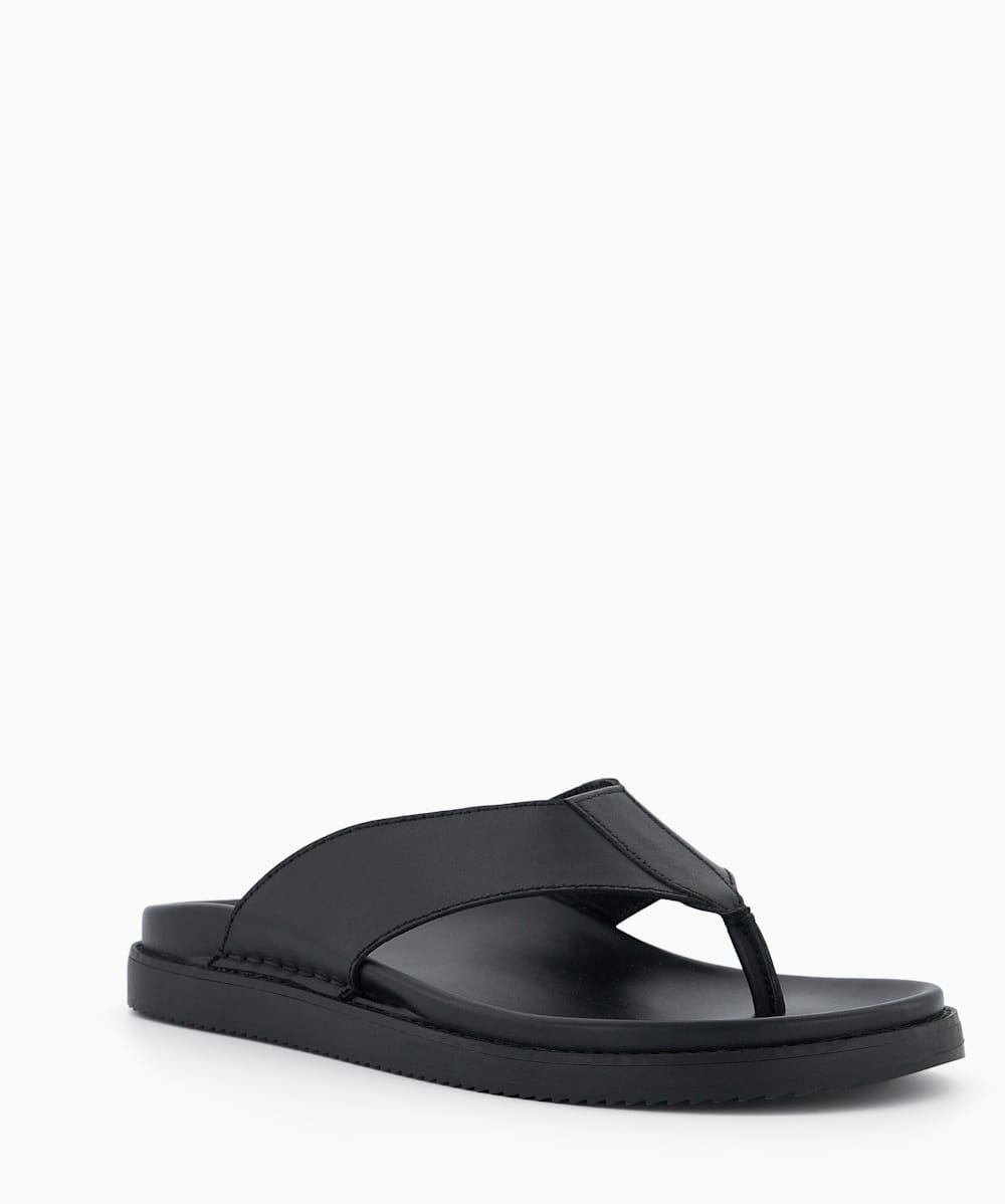 Mens leather toe post clearance sandals