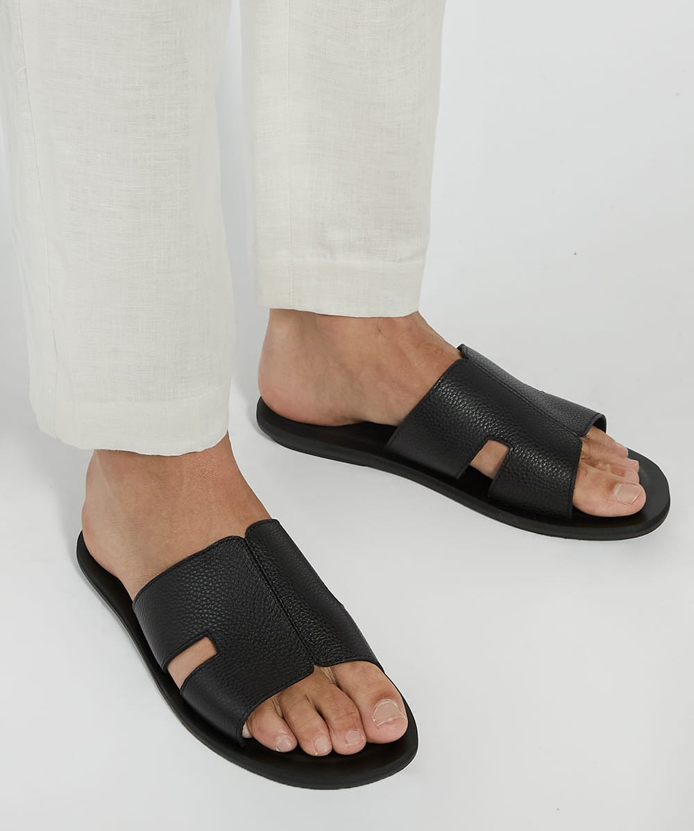 Dune black flat sandals deals