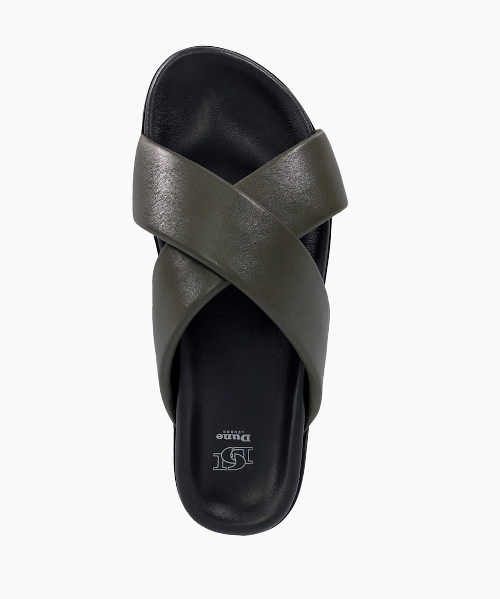 Cross leather sandals top