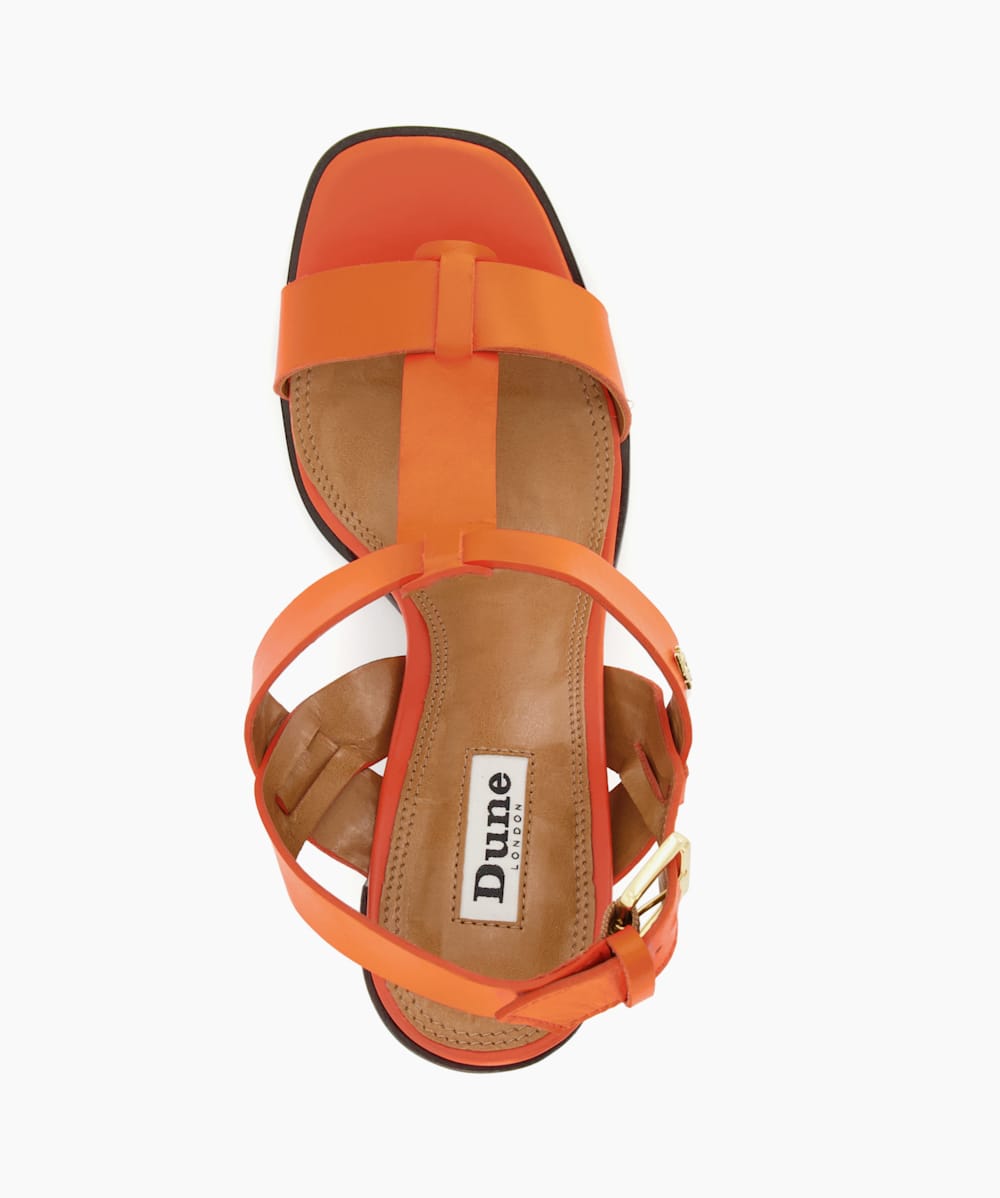 Dune shop orange sandals