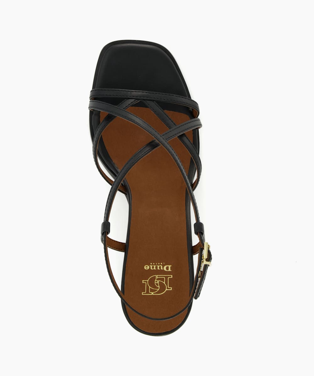 Dune black strappy sandals top
