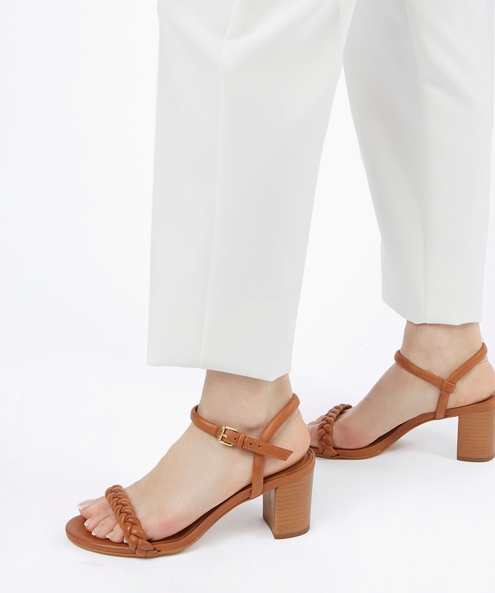 Tan block heel discount sandals