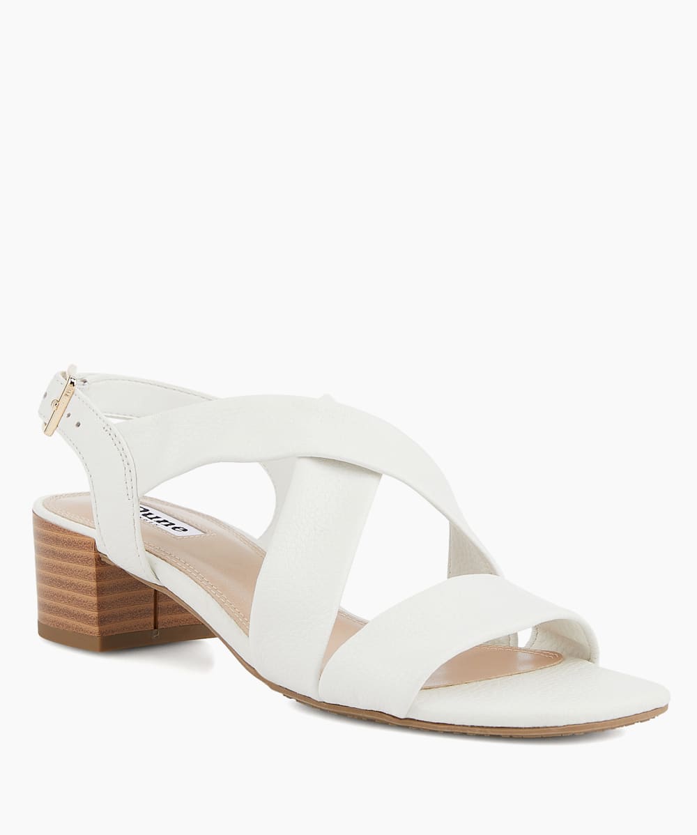 Stacked outlet heel sandals