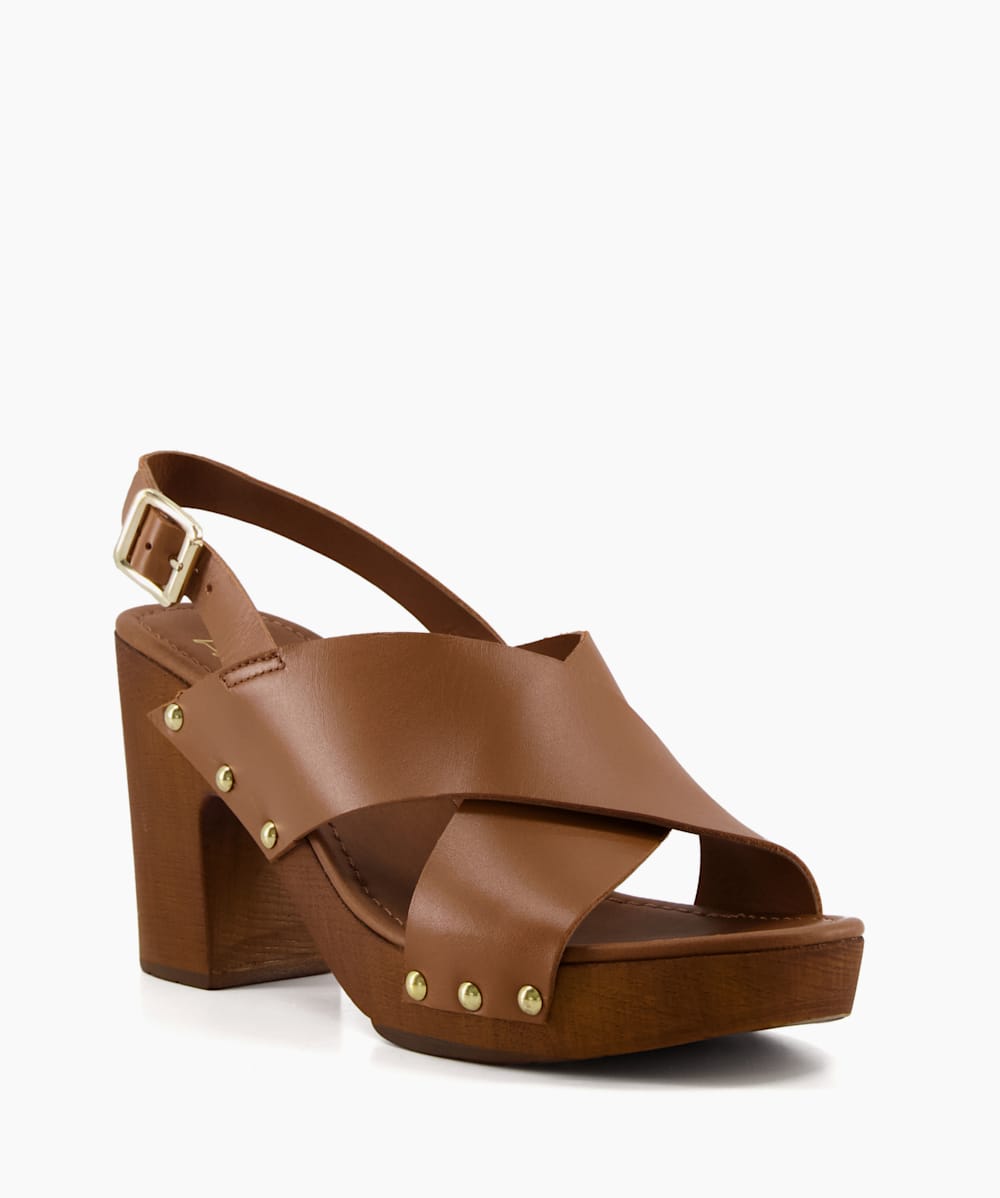 Strappy sale clog heels