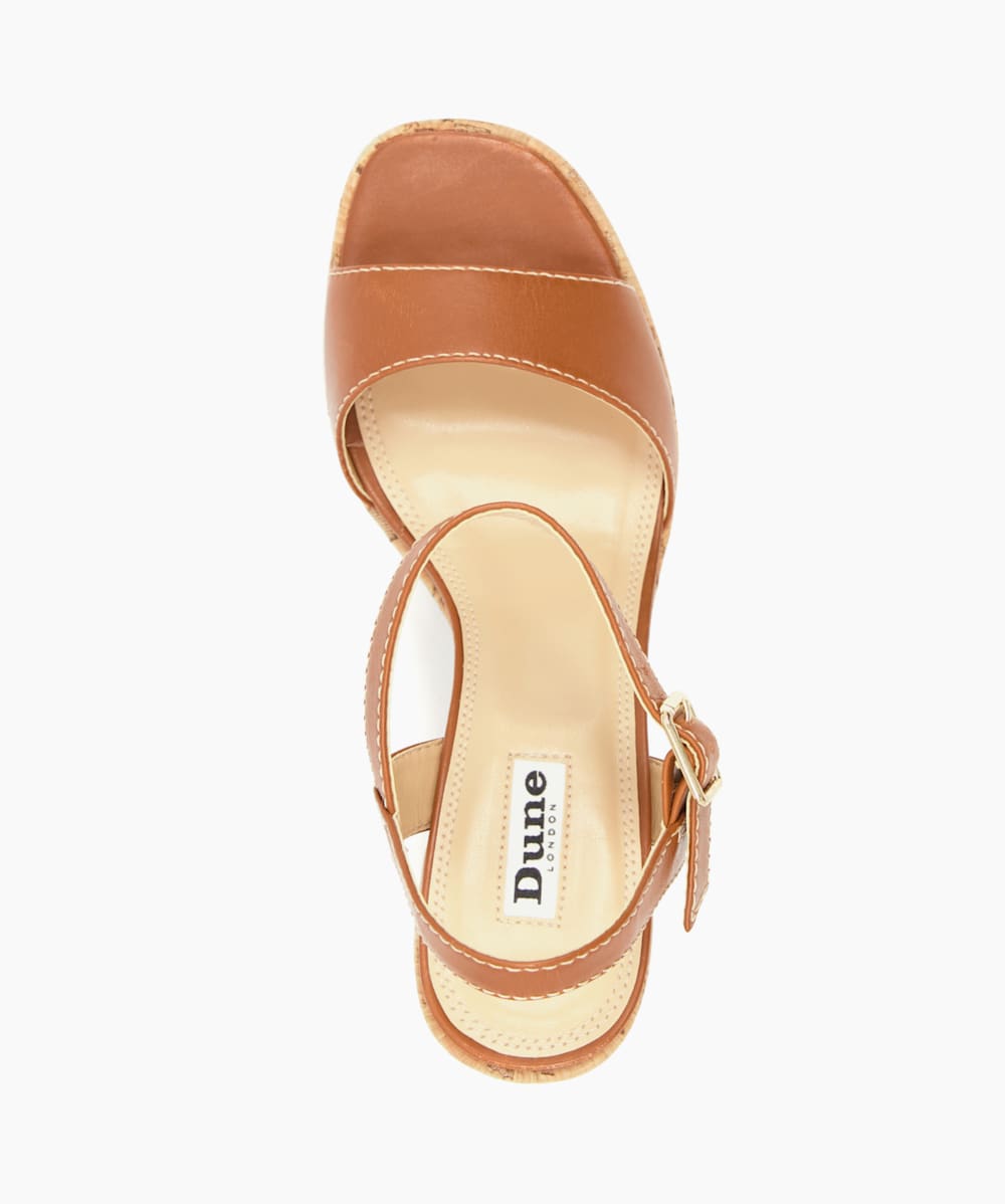 Jodi leather platform sandal top
