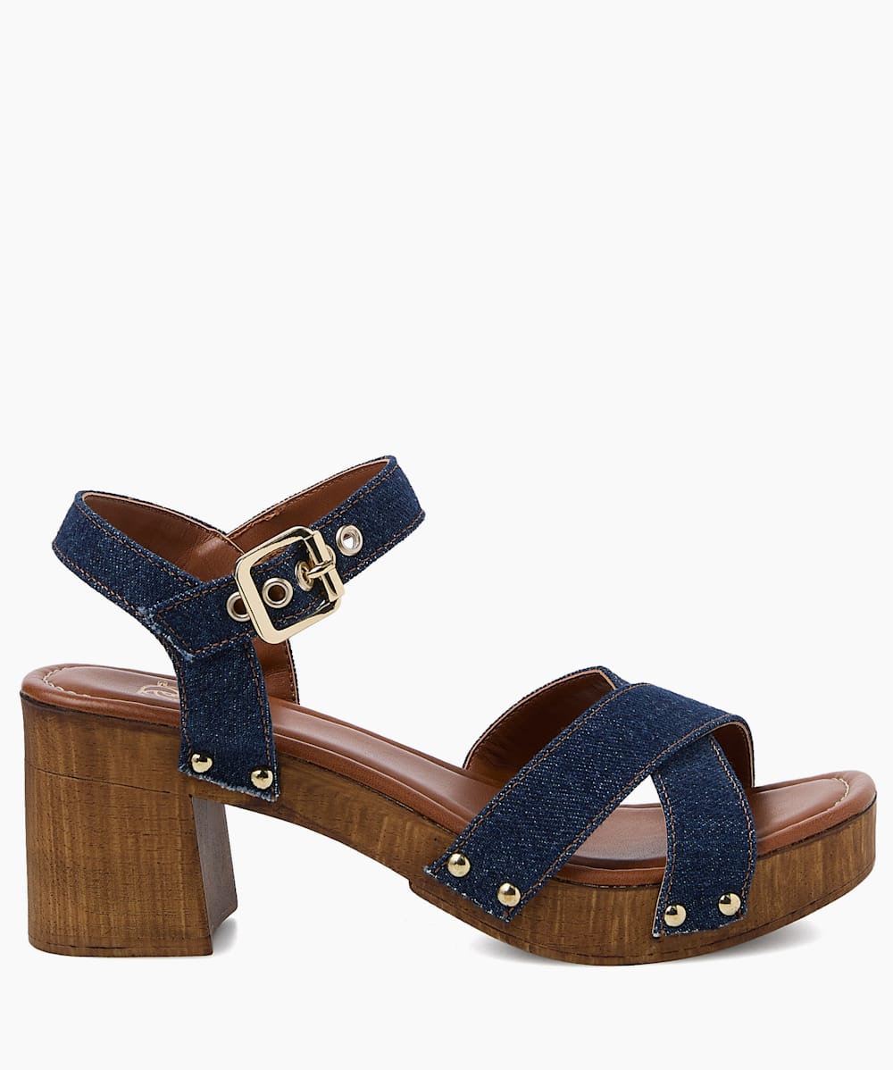 Navy heels dune top