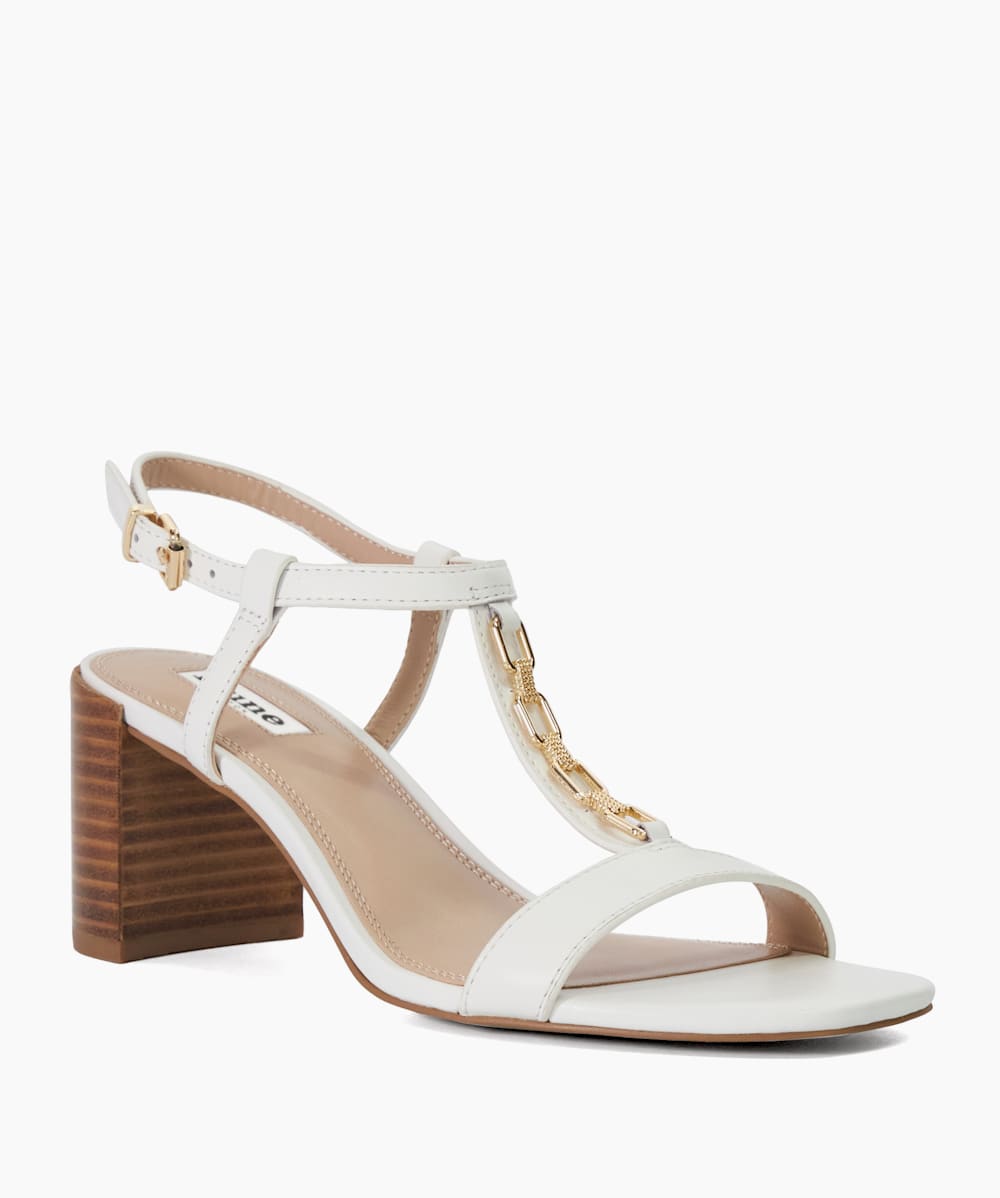 White t bar sandals top