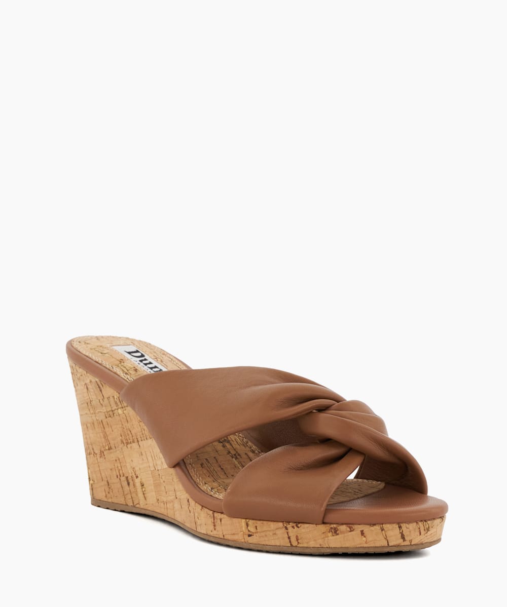 Dune tan on sale wedge sandals