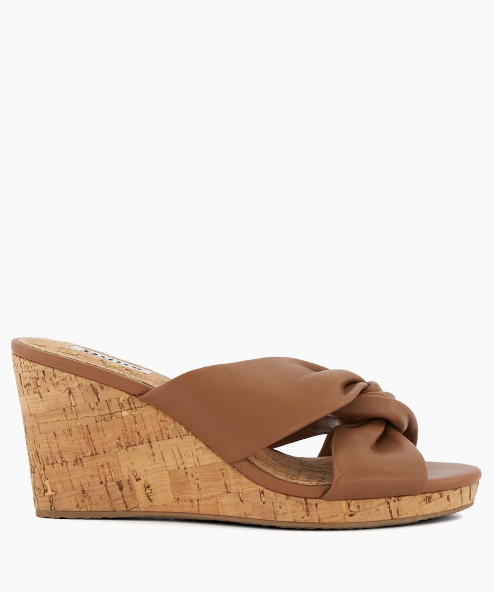 Tan cork wedge sandals discount