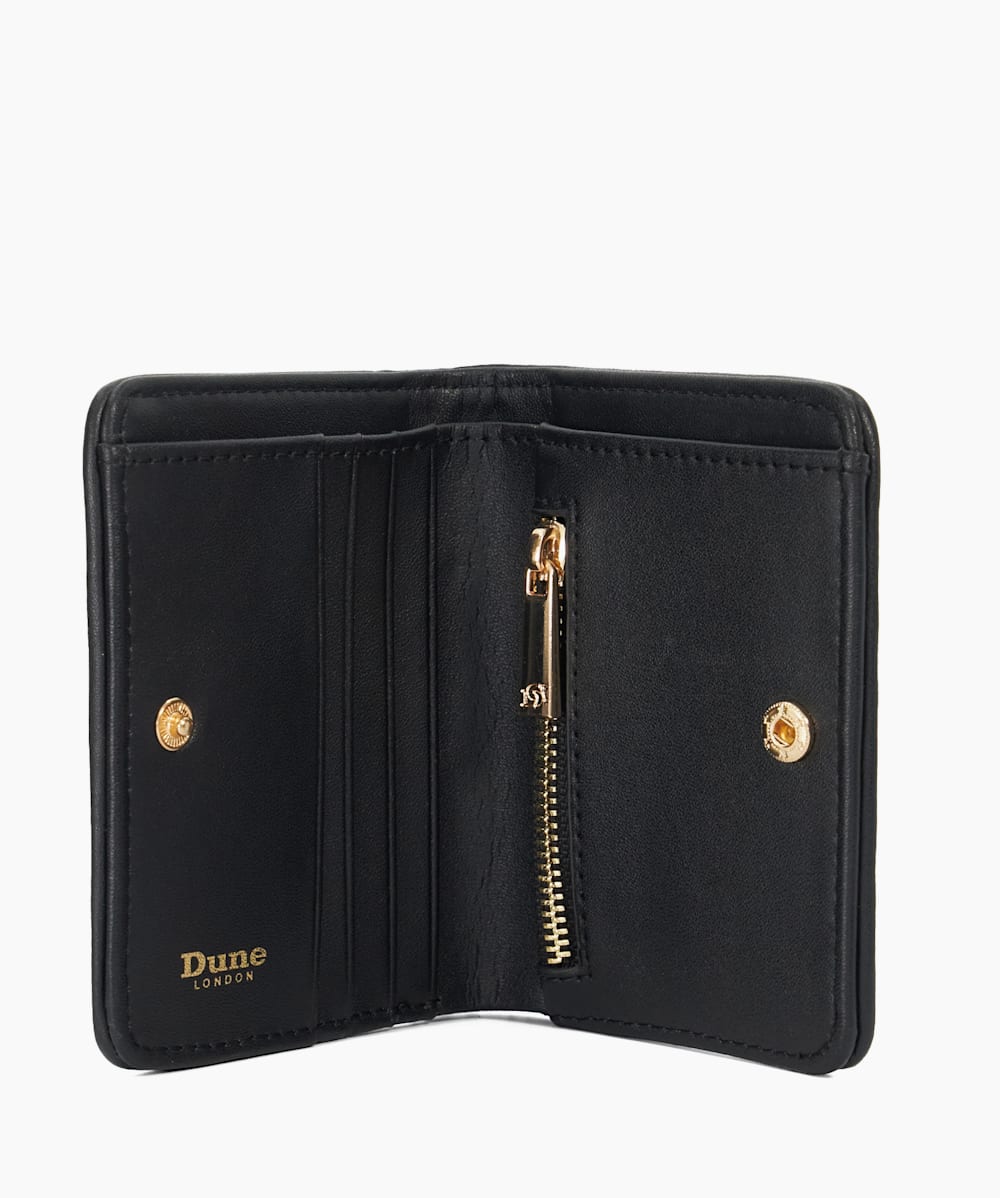 Kaci Black Premium Leather Dune Bug Purse Dune London