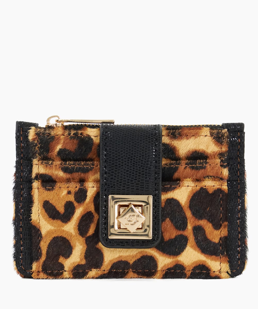 Women's leopard print wallet top