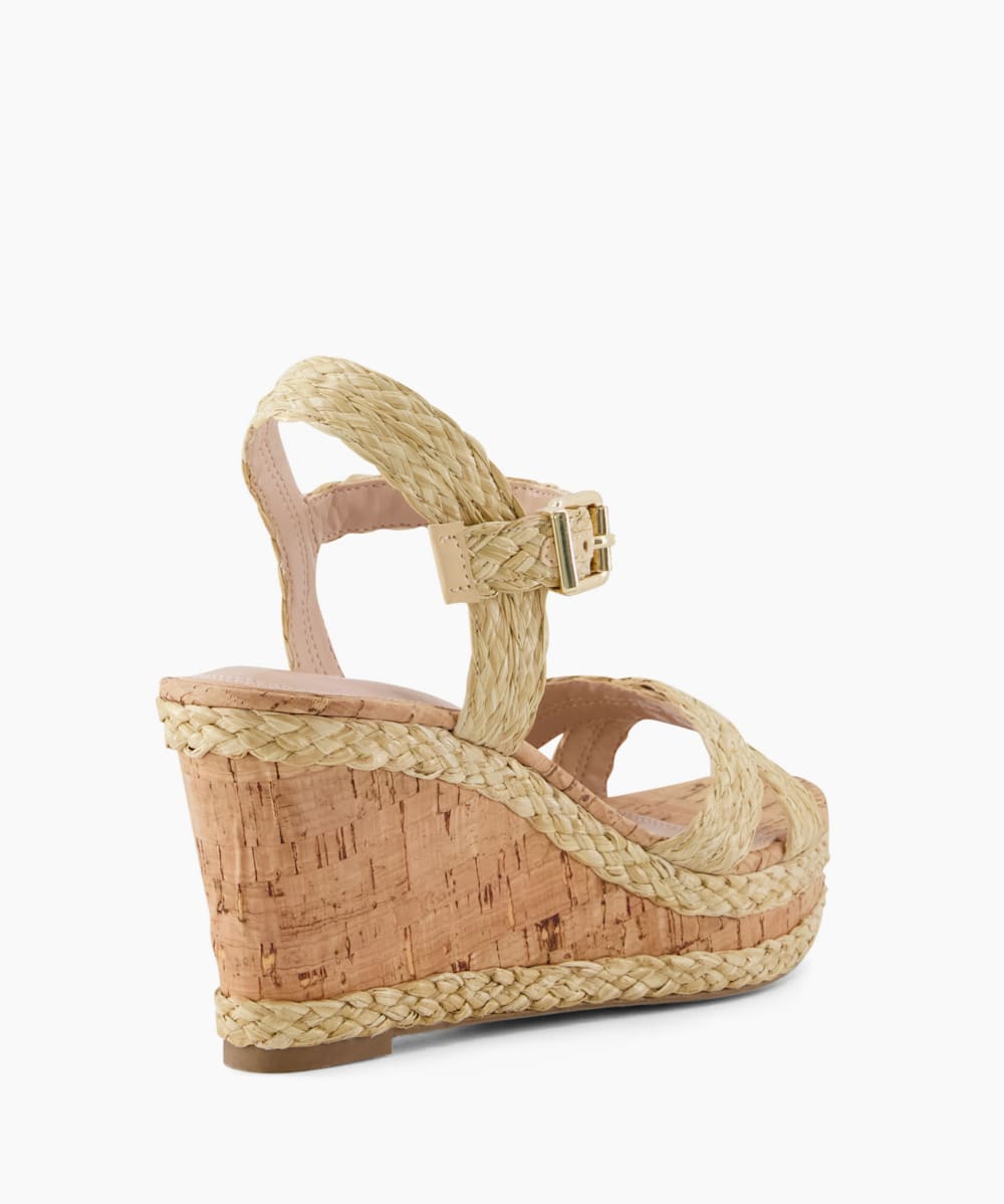 Beige cork wedges clearance
