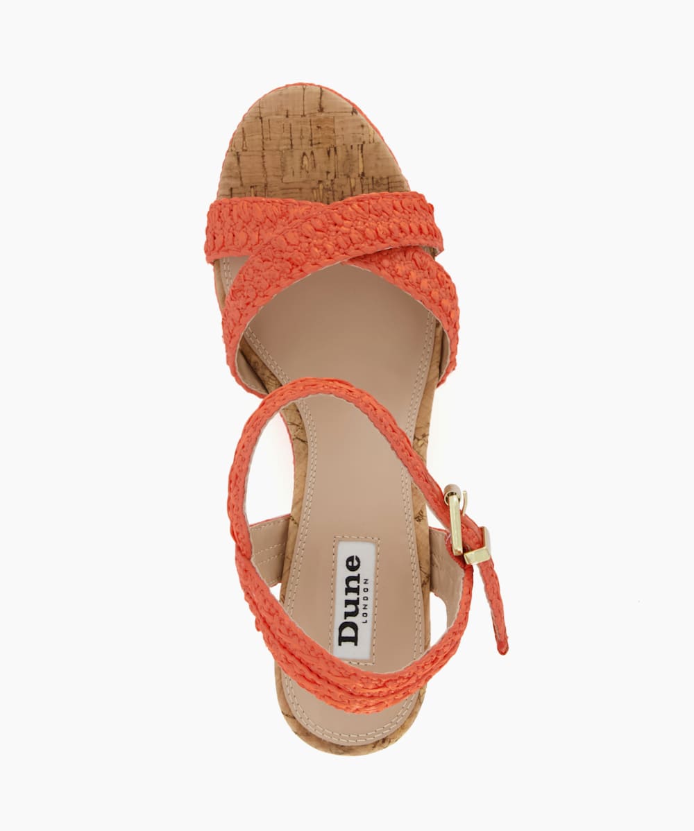 Dune orange sandals clearance