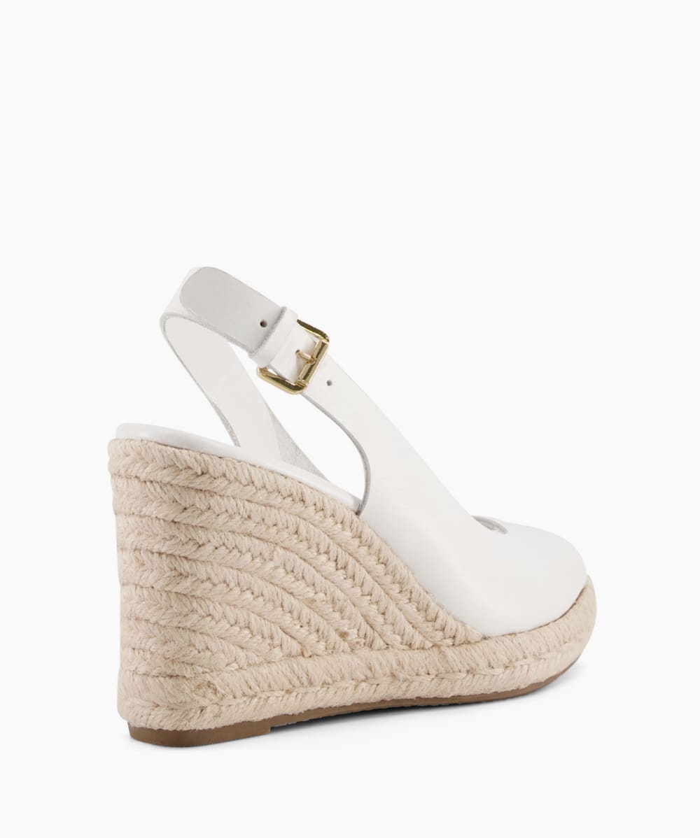 White closed sale toe wedge