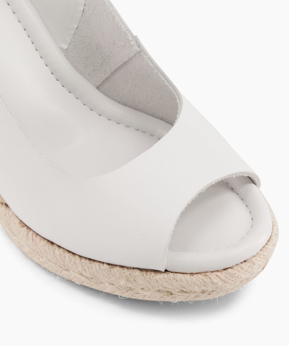 White peep toe wedge sandals discount