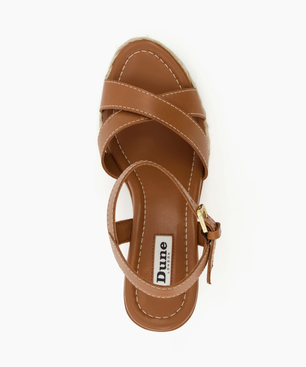 Tan wedge heel sandals online