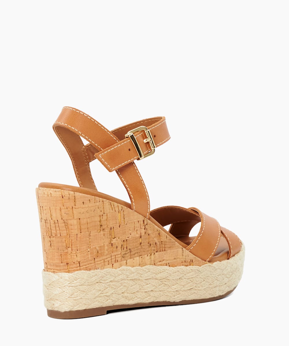 Tan cork wedge sandals sale
