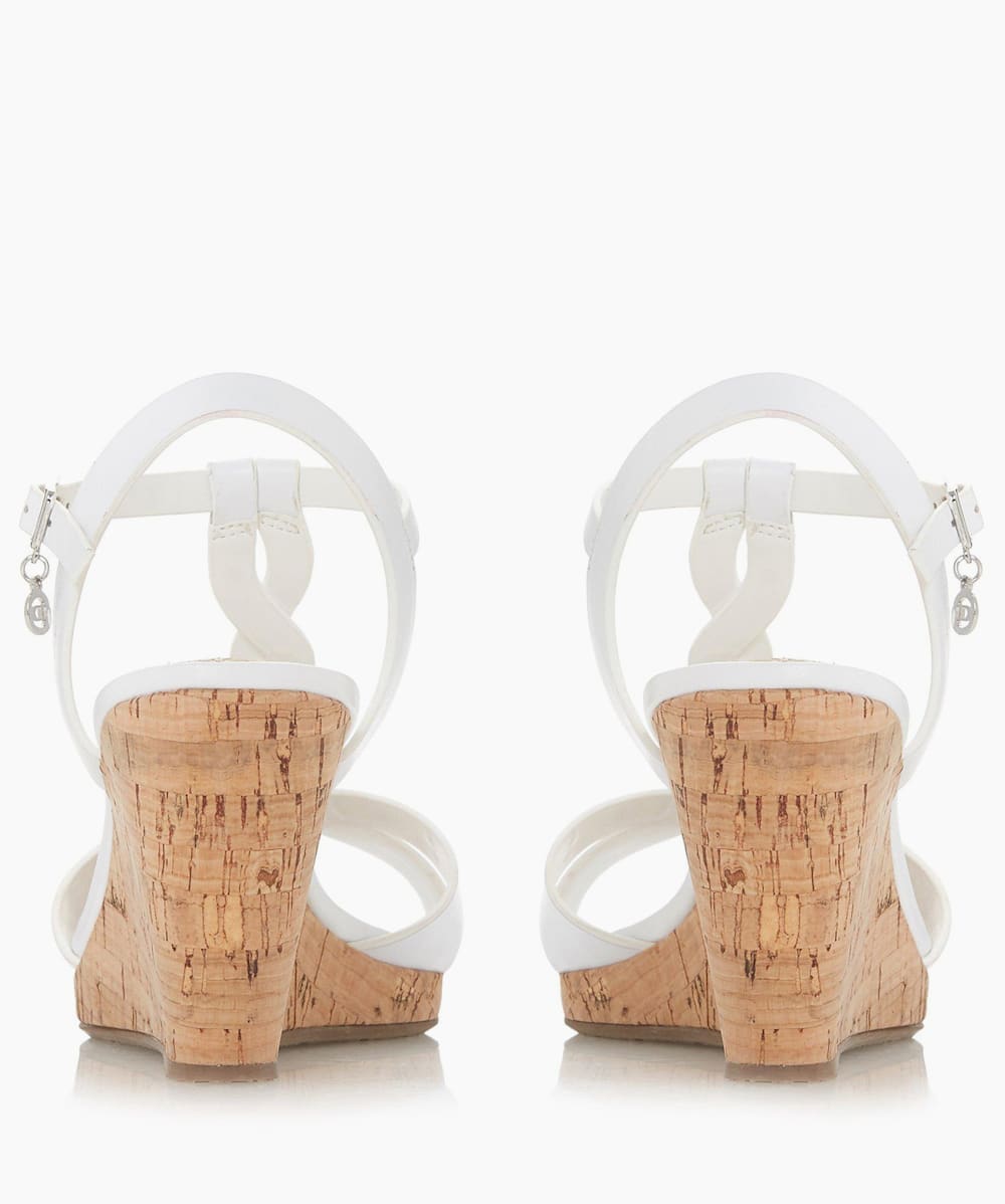 Dune koala wedge on sale heel sandals black