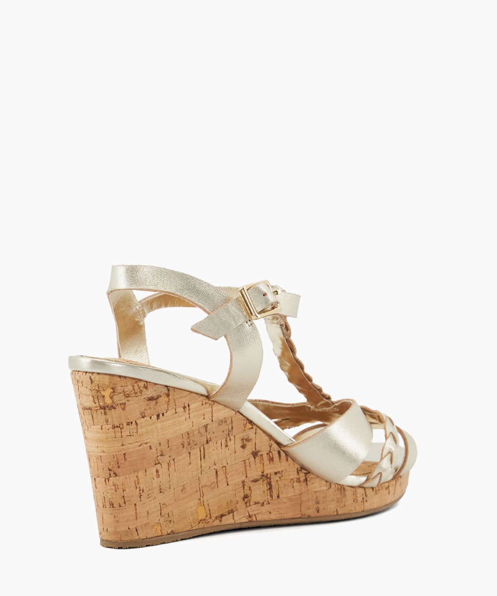Gold plaited sandals clearance