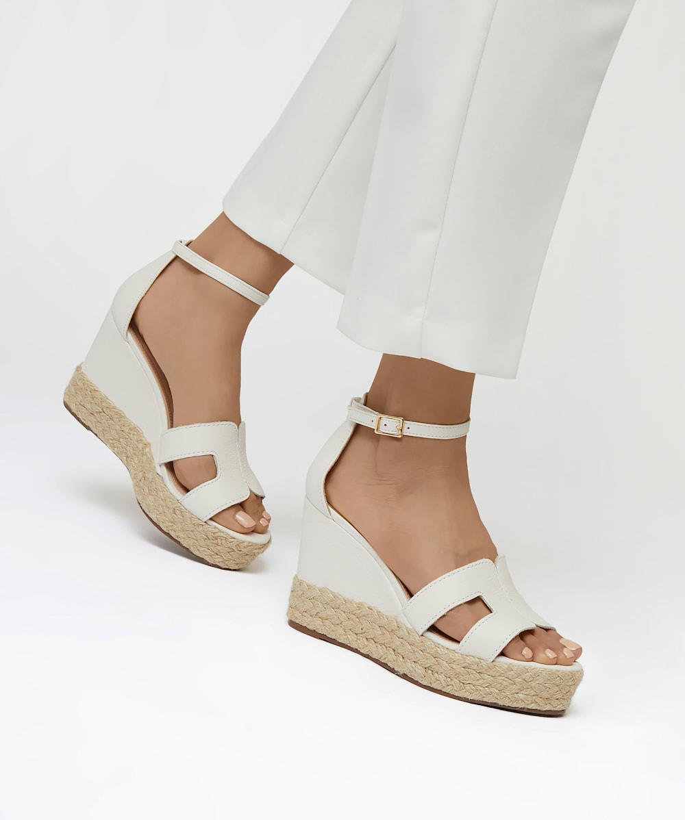White espadrille wedges online