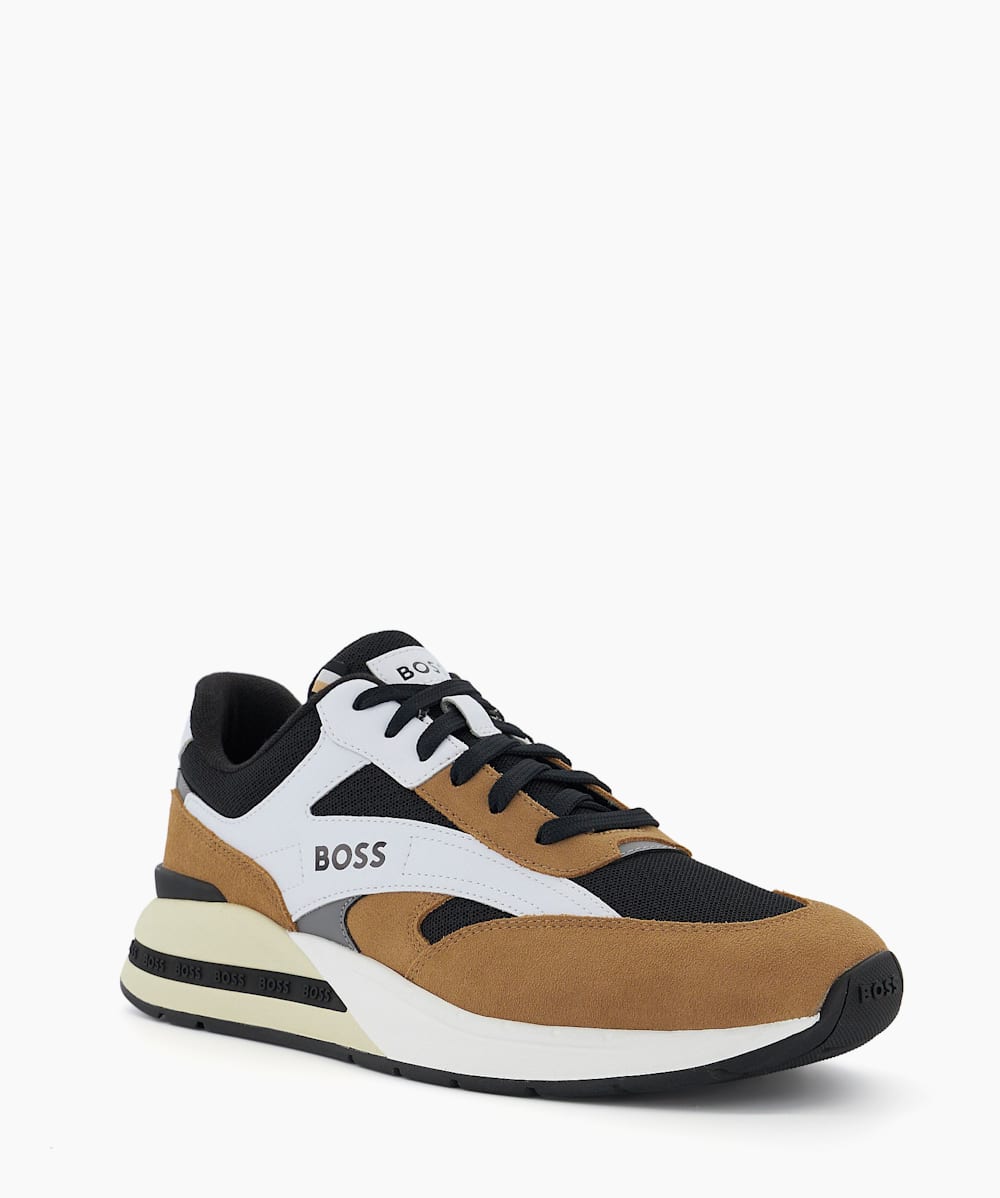 Boss brown trainers cheap
