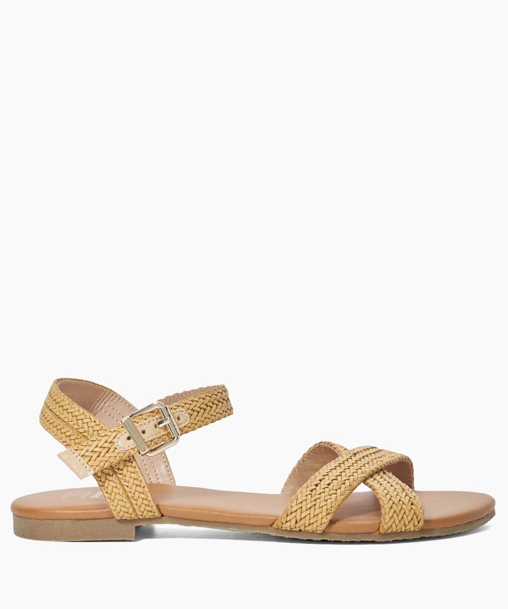 Natural woven sandals deals