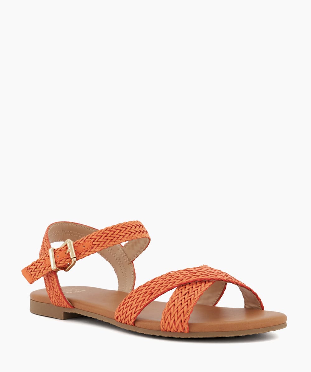 Dune hot sale orange sandals