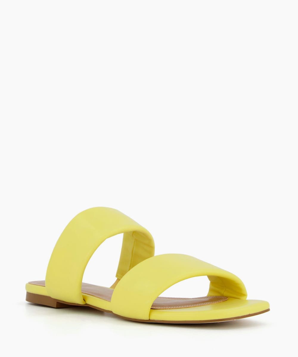 Dune yellow sandals outlet