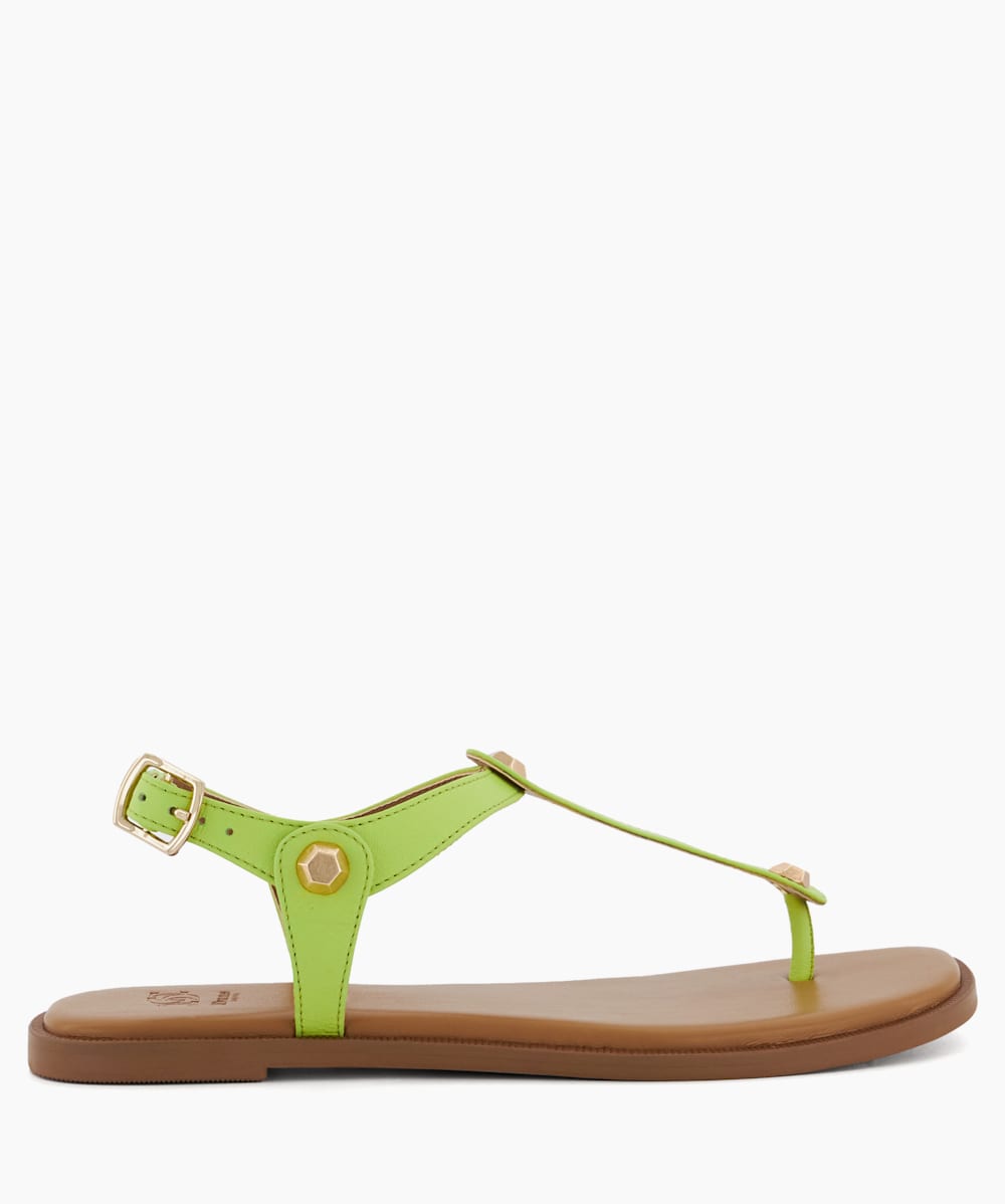 Lime green flat sandals discount